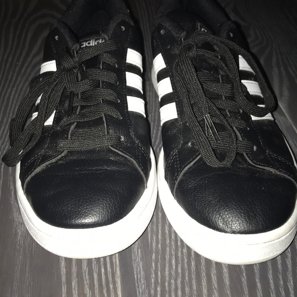 Black and white Adidas